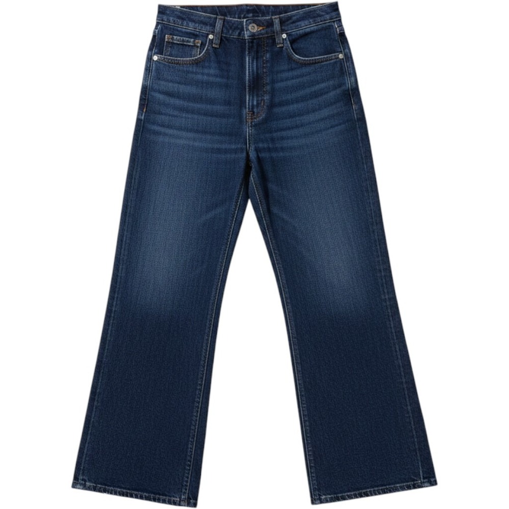 KanCan High Rise Wide Leg Dark Wash Raw Hem Jeans WD1276GT-2-DK-SF Size 2